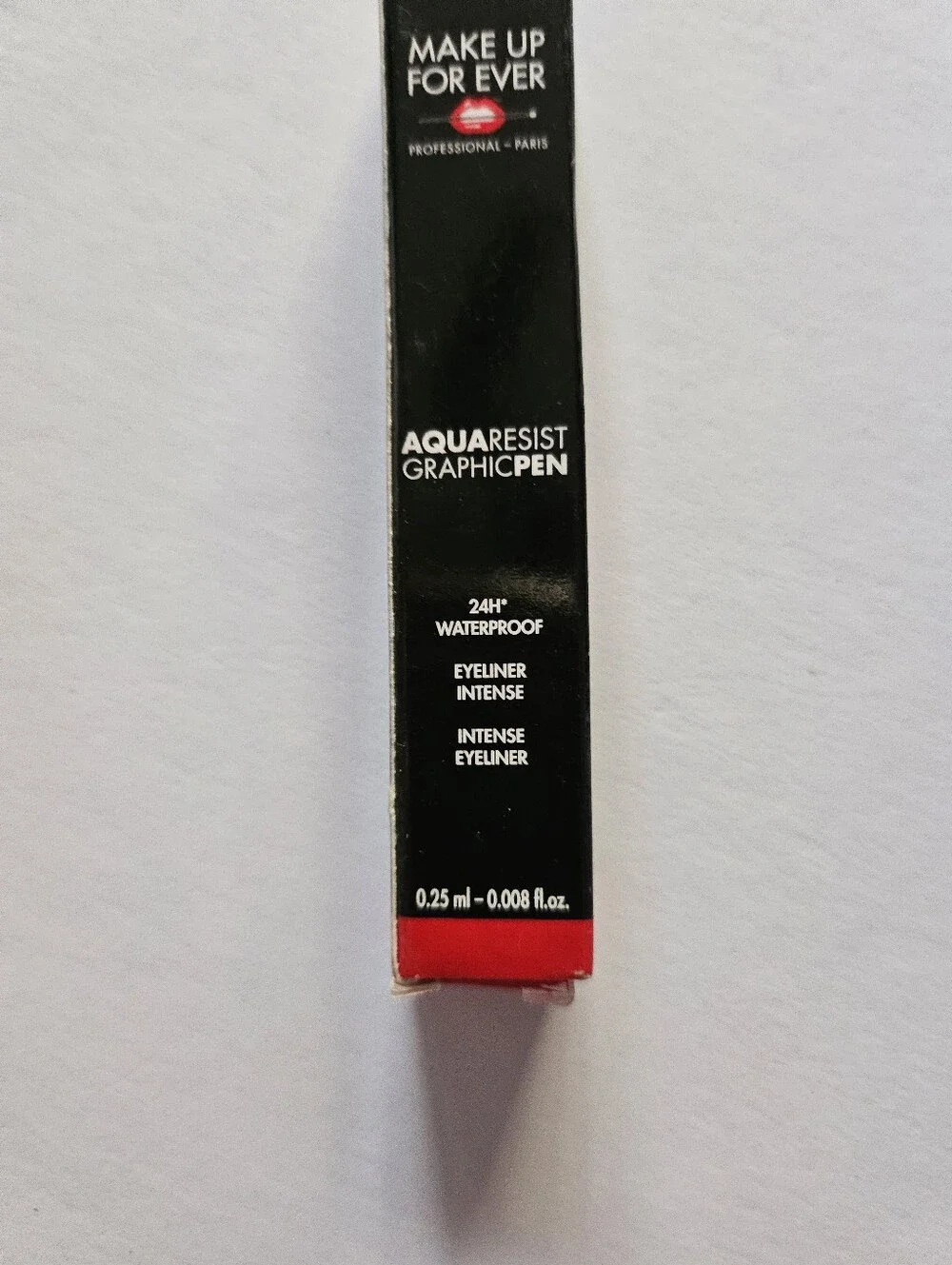 NEW NIB Makeup Forever 1 Black Aqua Resist Graphic Eyeliner Pen Deluxe-0.25 ml